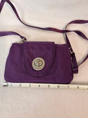 Baggallini Purple Crossbody Organizer Bag + Matching Coin Purse